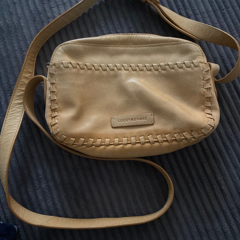 Lucky Brand leather crossbody bag purse  super cute Boho